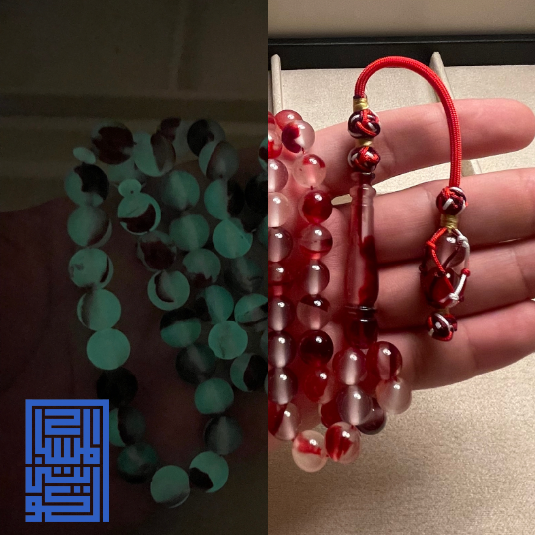 Special red luminous rosary